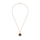 Scorpio Necklace Black Enamel & White Diamond
