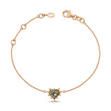 Heart Bracelet with Cognac Diamond