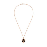 Pisces Necklace Black Enamel & White Diamond
