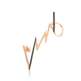 Black Diamond Lightning Ear Cuff - Single