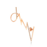 White Diamond Lightning Ear Cuff - Single