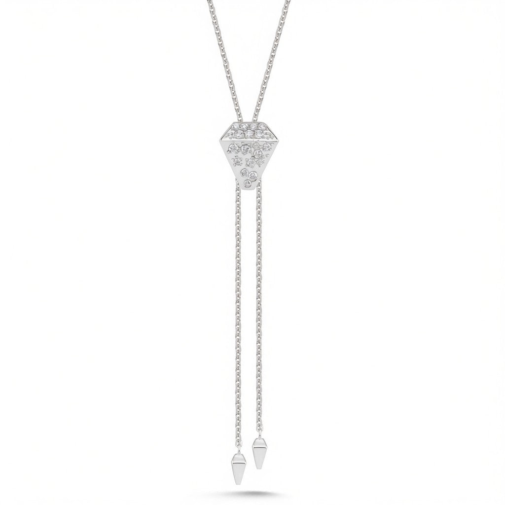 Gaia Micro Set Slider Necklace