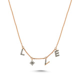 Love Necklace with White Diamond