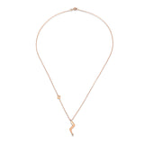 Single White Diamond Small Lightning Necklace