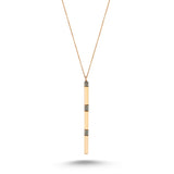 Bar Necklace with White Diamond