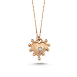 Heart Necklace with White Diamond