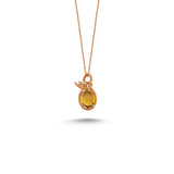 Lora Citrine Rope Necklace
