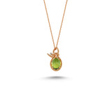Lora Peridot Rope Necklace