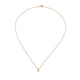 Single Stone White Diamond Necklace
