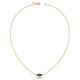 Evil Eye Necklace with Enamel & White Diamond