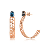 London Blue Topaz Waves Earrings