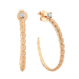 Smaug Hoop Single Stone White Diamond Earrings