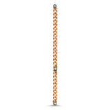 Retro Chain Earring with Three Diamond - Single