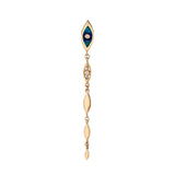 Evil Eye Seed Earring with Enamel & White Diamond Short - Single