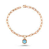 Blue Topaz Birthstone Bracelet - December