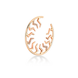 White Diamond Lightning Hoop Earrings