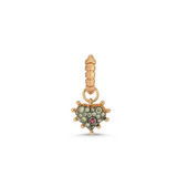 Heart Dragon Hoop Earring with Cognac Diamond - Single