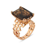 Smoky - Quartz Waves Ring