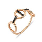 Circle Ring with Black Diamond