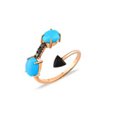 Turquoise & Onix Ring