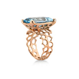 Blue Topaz Waves Ring