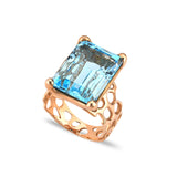 Blue Topaz Waves Ring