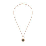 Cancer Necklace with Black Enamel & White Diamond