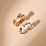 Thin White Diamond Ring