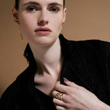 Micro Set Curved Short Earring - For the Left Ear