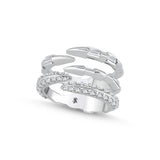White Diamond Dragon Claw Ring